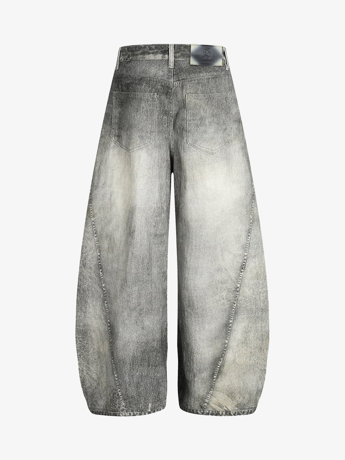 Wide-Leg Denim Trousers with Distressed Look for Modern Fashionistas 