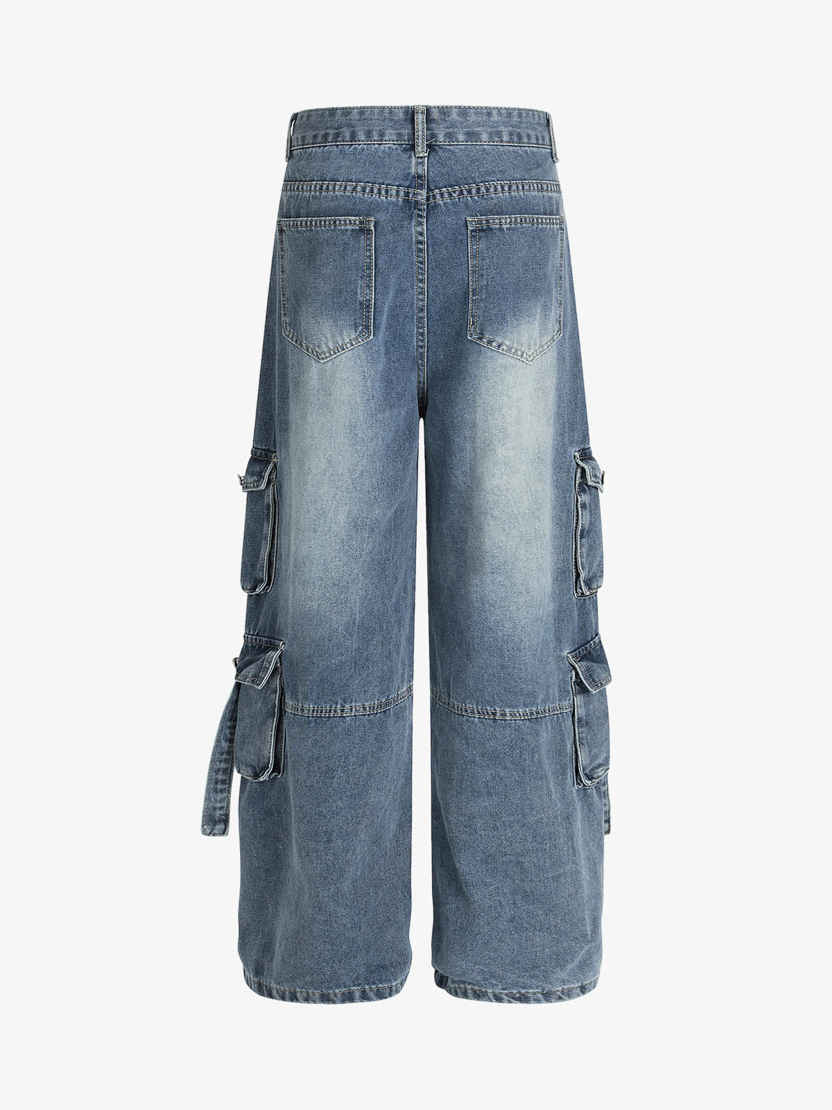 Retro Ripped Cargo Jeans 