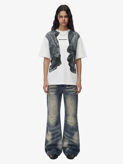 3D Trompe L’Oeil Graphic Short Sleeve T-Shirt