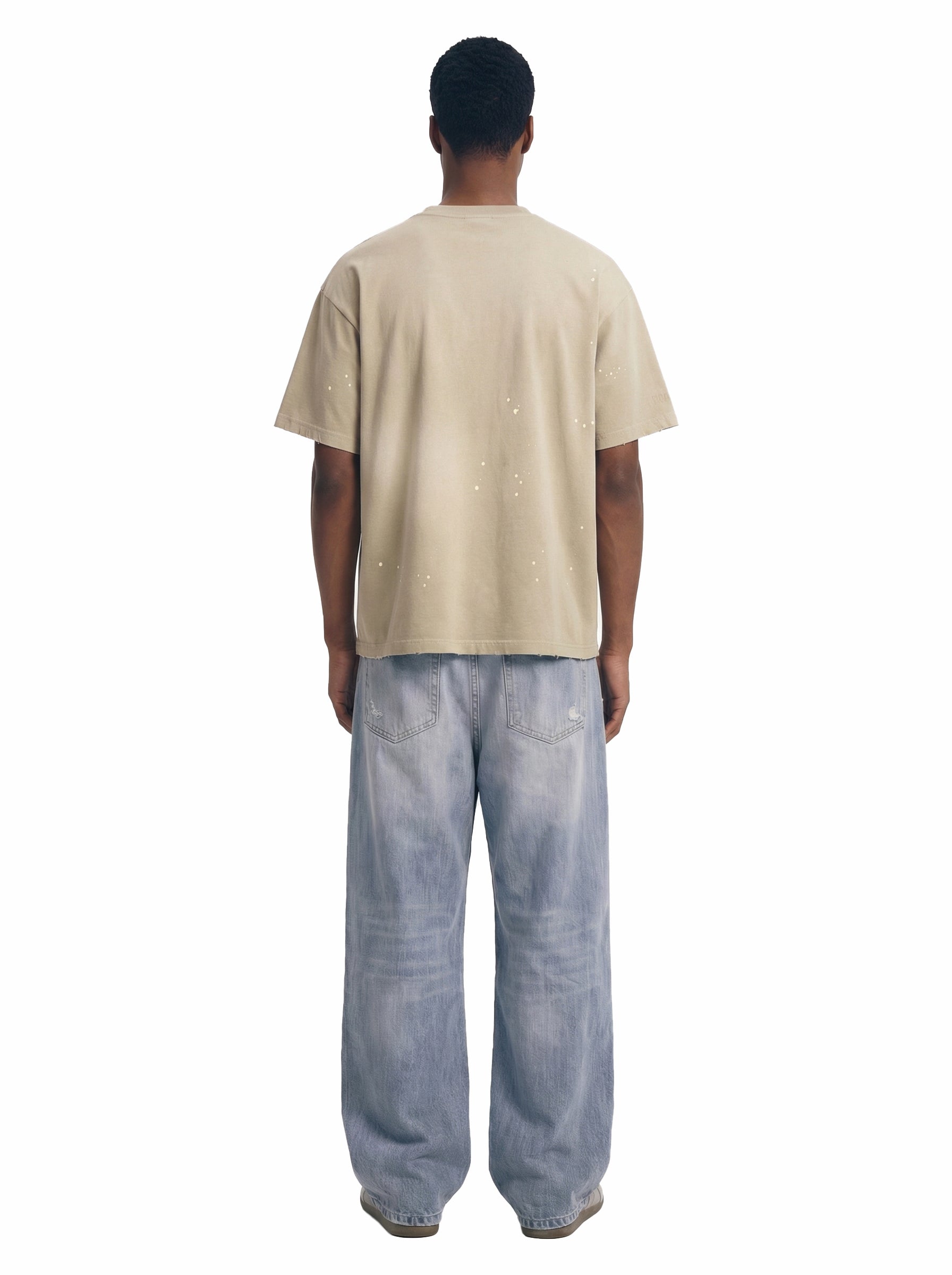 Washed Splash Ink Cosmic Statue Print Galaxy Art T-Shirt?