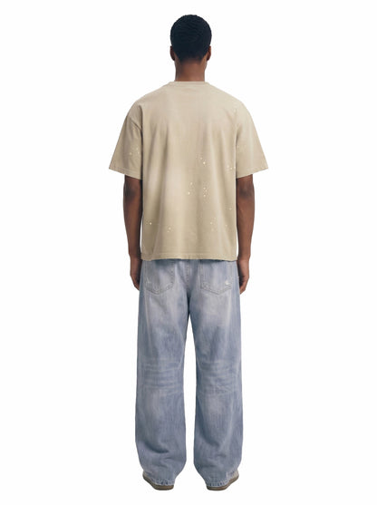 Washed Splash Ink Cosmic Statue Print Galaxy Art T-Shirt?