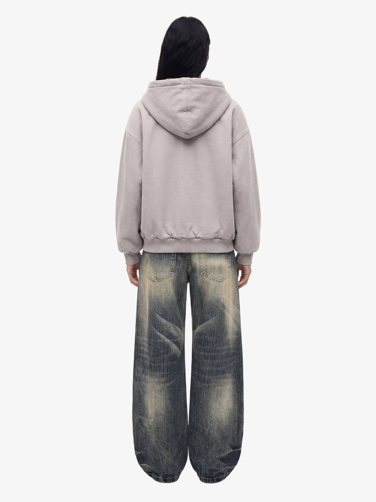 Thesupermade Fur Hooded Zip Up Quilted Jacket - 2510