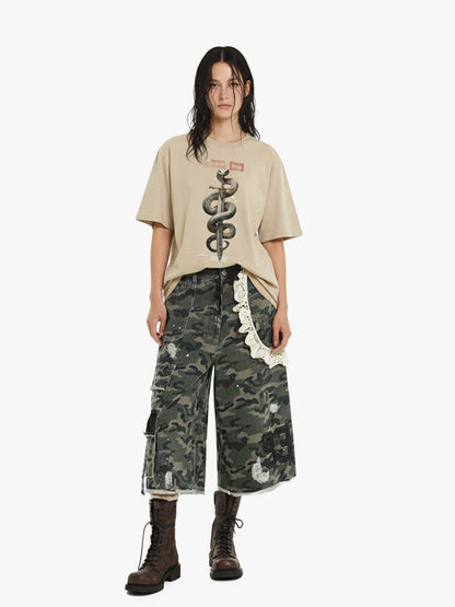 Snake and Sword Graphic T-Shirt