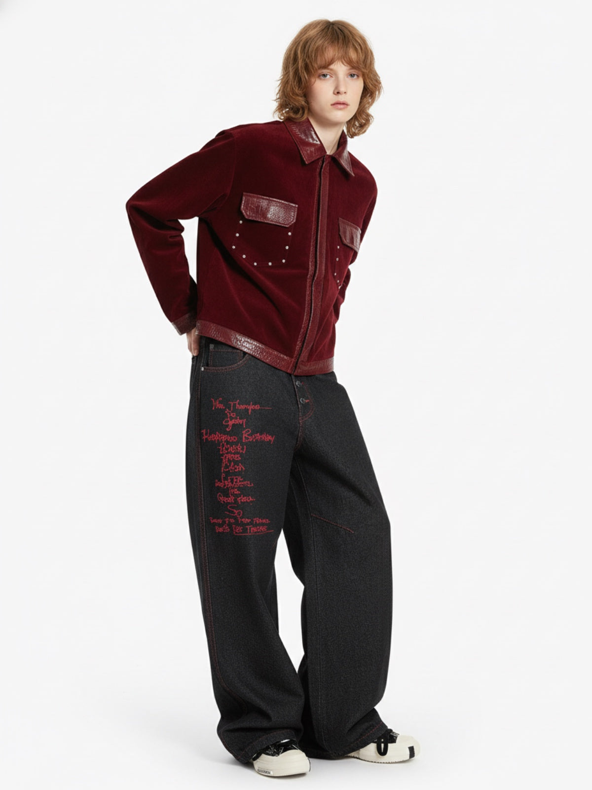 Vintage Suede PU Leather Collar Zip Up Jacket