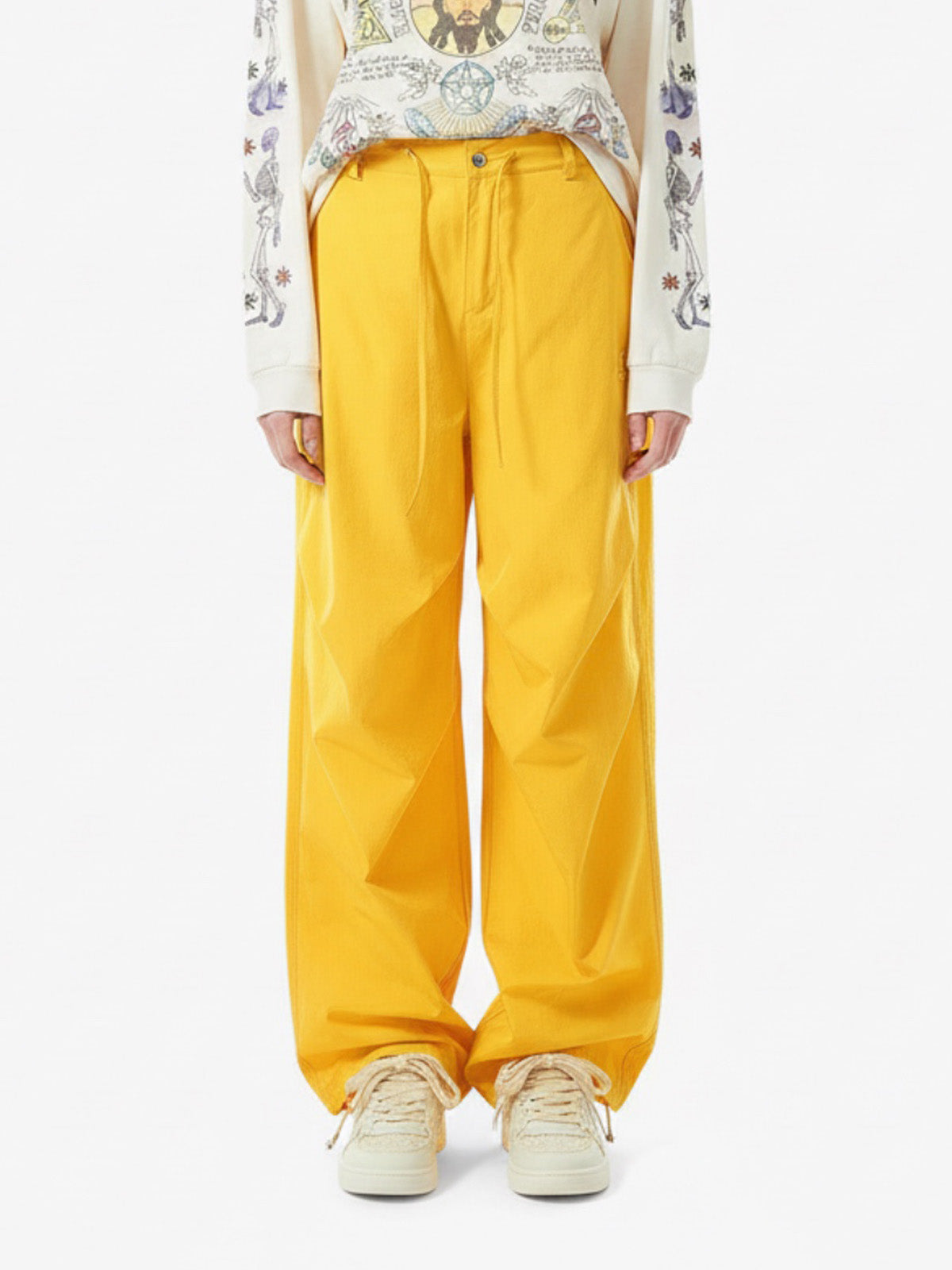 Thesupermade American High Street Graffiti Long Sleeve T-Shirt