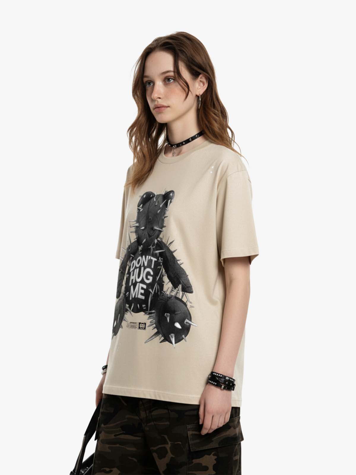 Spiked Bear Graphic T-Shirt