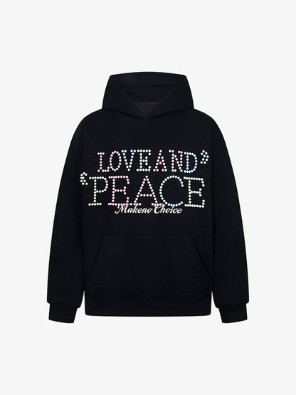 Niche Colorful Beaded Letter Hoodie 