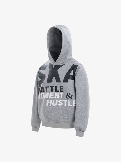 Retro Letter Print Thickened Hoodie 