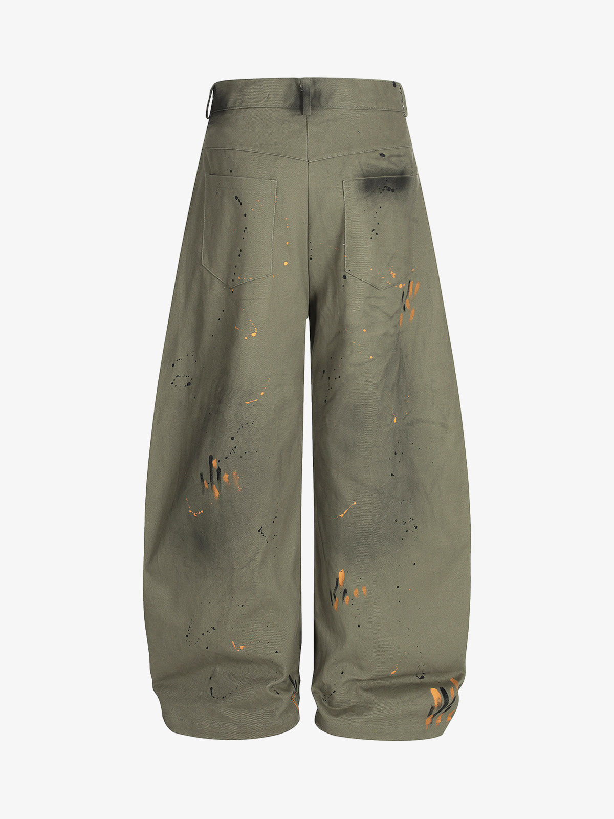 Retro Inkjet Dirty Dyed Barrel Pants 