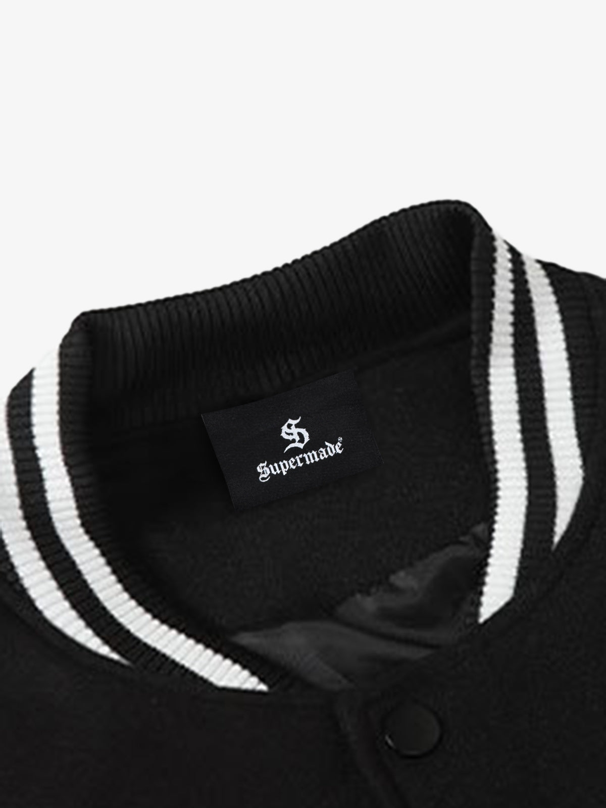 Apple Flocking Embroidered Baseball Jacket 