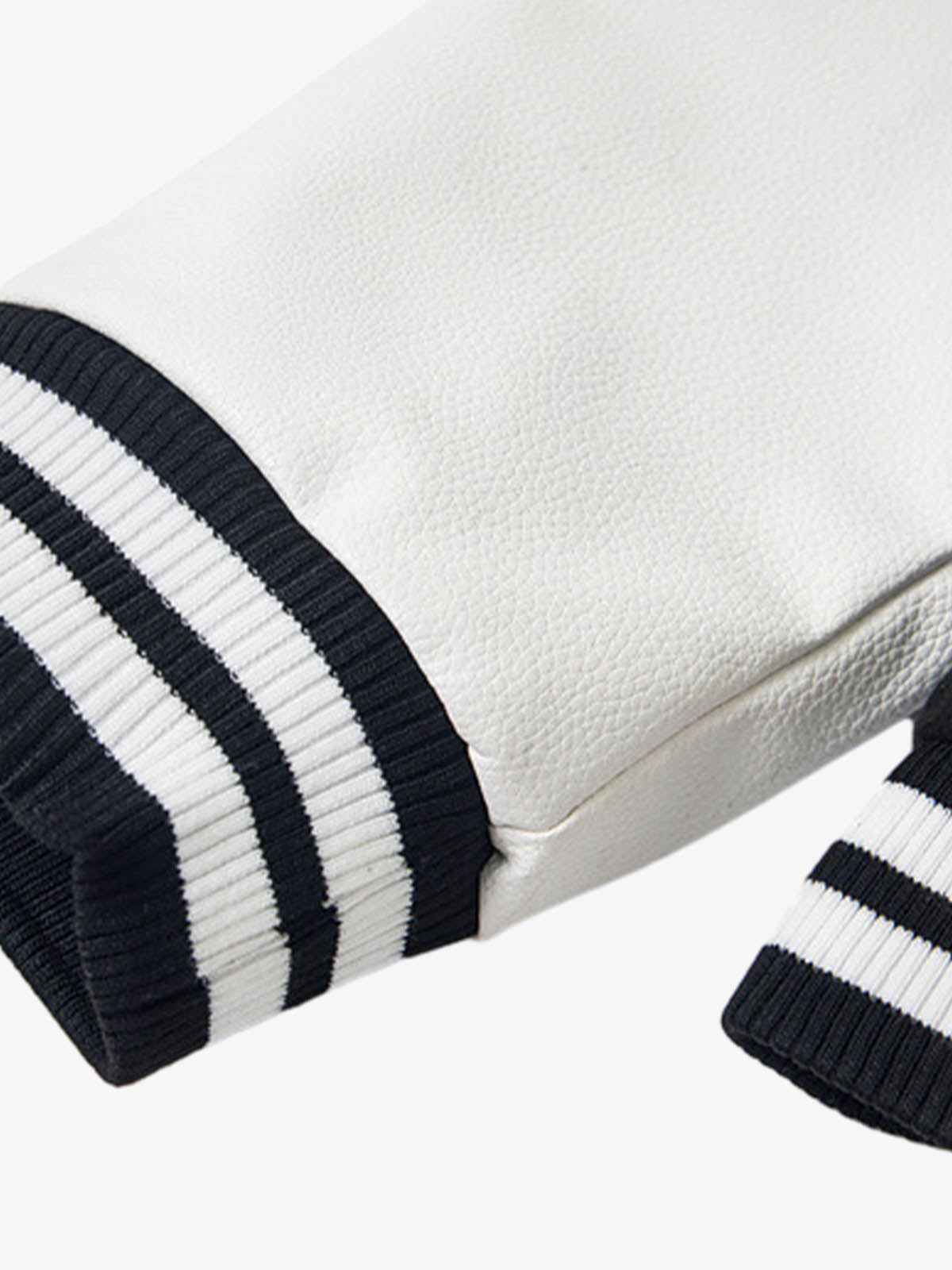 Retro Stripe With Contrast Stitching Baseball Jacket 