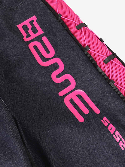 Retro High Street Color-Block Baggy Jeans 