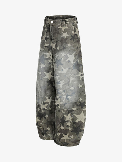 Camouflage Machete RO Star Wide-Leg Jeans 