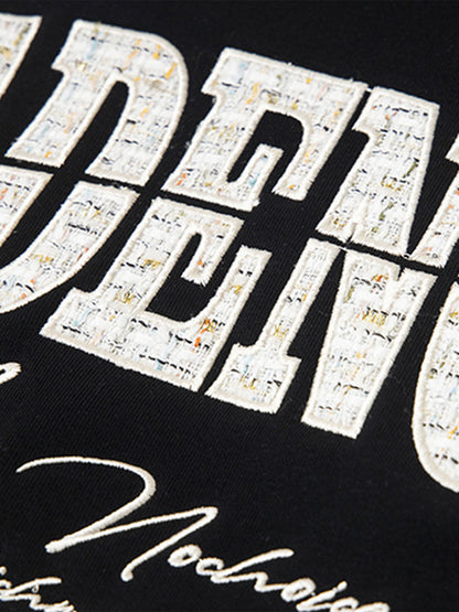 Stylish Hooded Sweatshirt with Embellished Lettering for Men and Women - Perfect for Casual Wear 