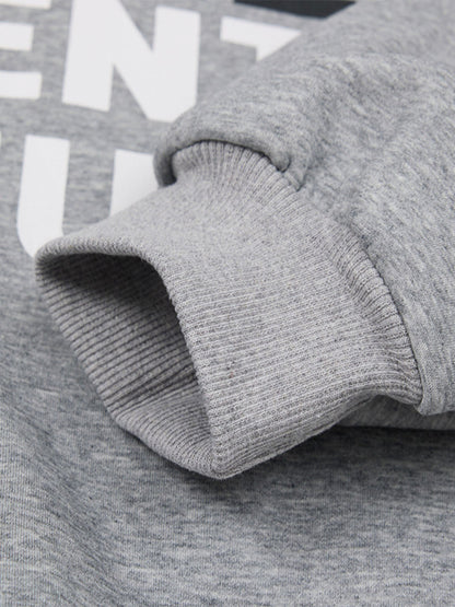 Retro Letter Print Thickened Hoodie 