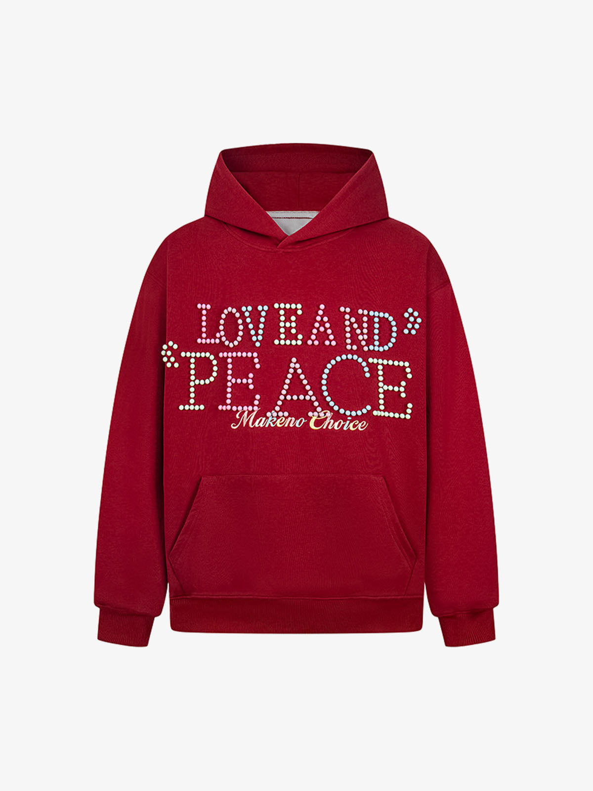 Niche Colorful Beaded Letter Hoodie 