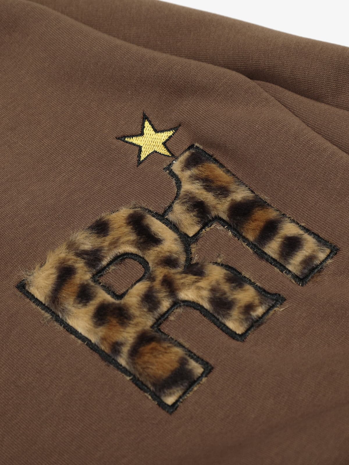 Leopard-Trimmed Wide-Leg Lounge Pants with Unique Print Design 