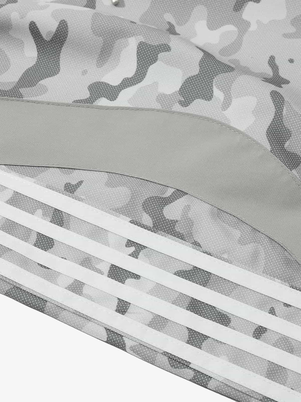 Cotton Blend Camouflage Wide Leg Sweatpants with Side Stripes and Elastic Waistband?