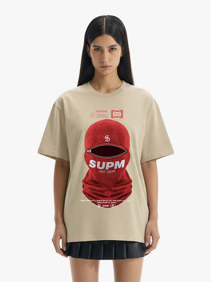 Red Balaclava Graphic T-Shirt