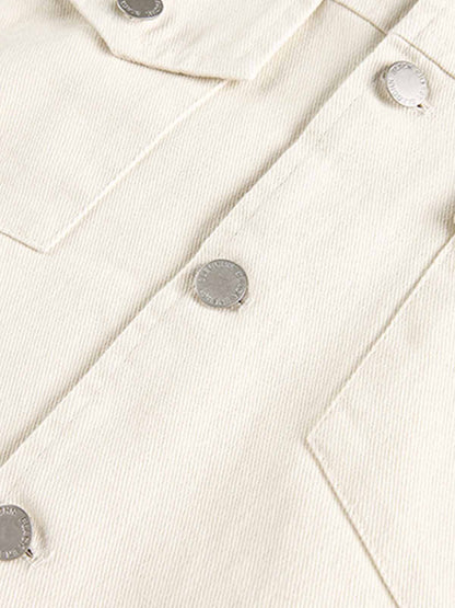 Panel Construction Button-Up Workwear Jacket