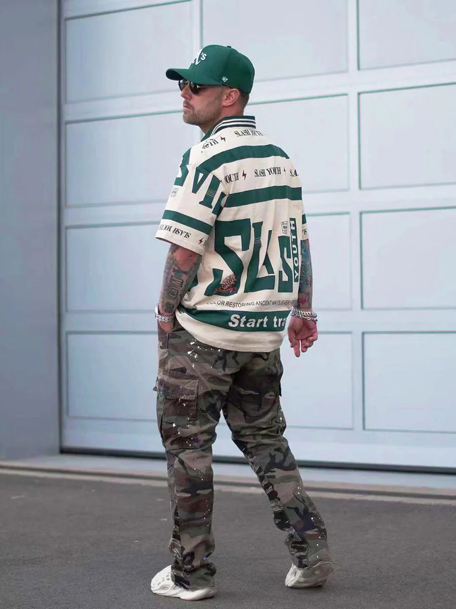 Thesupermade Contrast Color Slash Polo Shirt -1208 