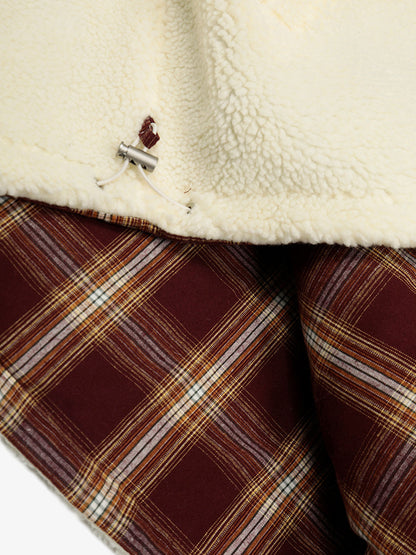 Plaid Vest with Sherpa Collar - Stylish and Warm for Everyday Wear 