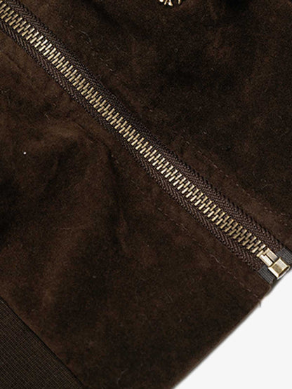 Stylish Bomber Jacket with Faux Fur Collar for Men and Women - Perfect for Casual Wear 