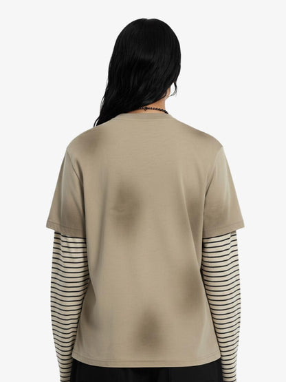 Vintage Band Portrait Graphic Layered Henley T-Shirt