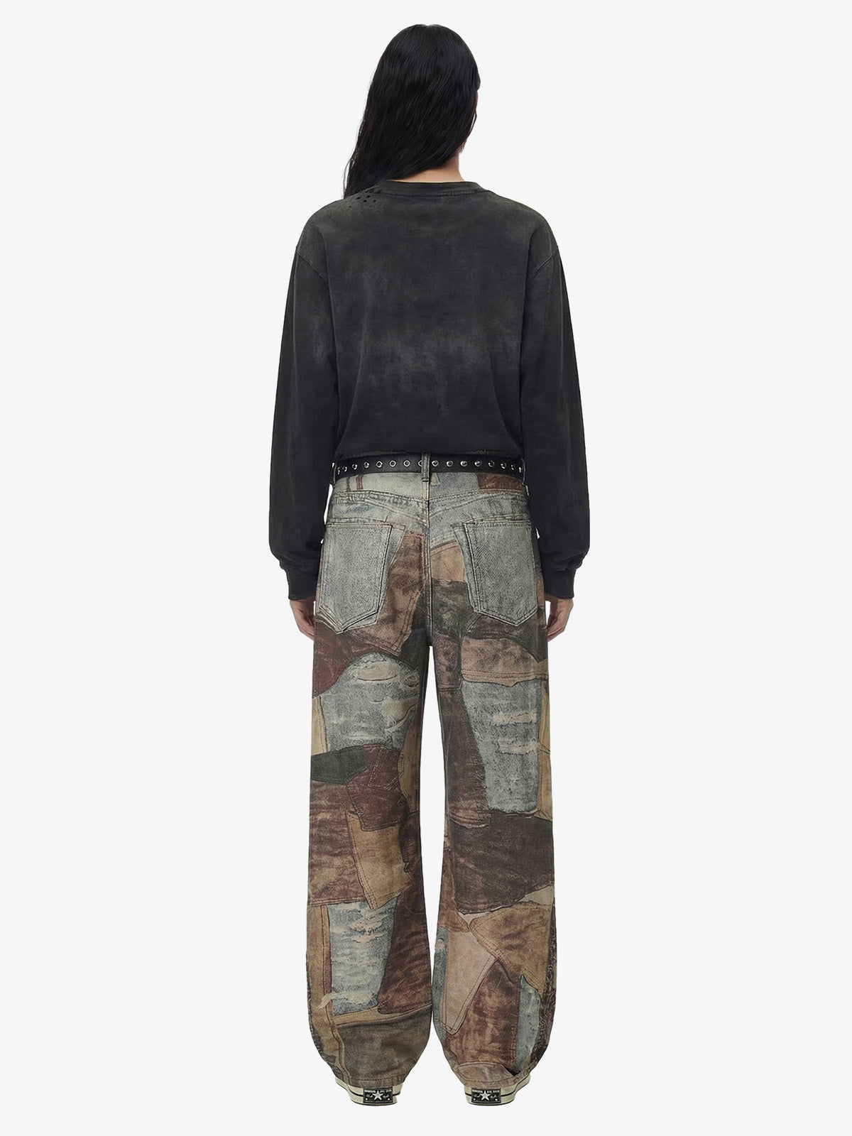 Thesupermade High Street Distressed Washed Printed Jeans - 2246