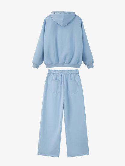 Supermade Pearl Embellished Zip Up Set