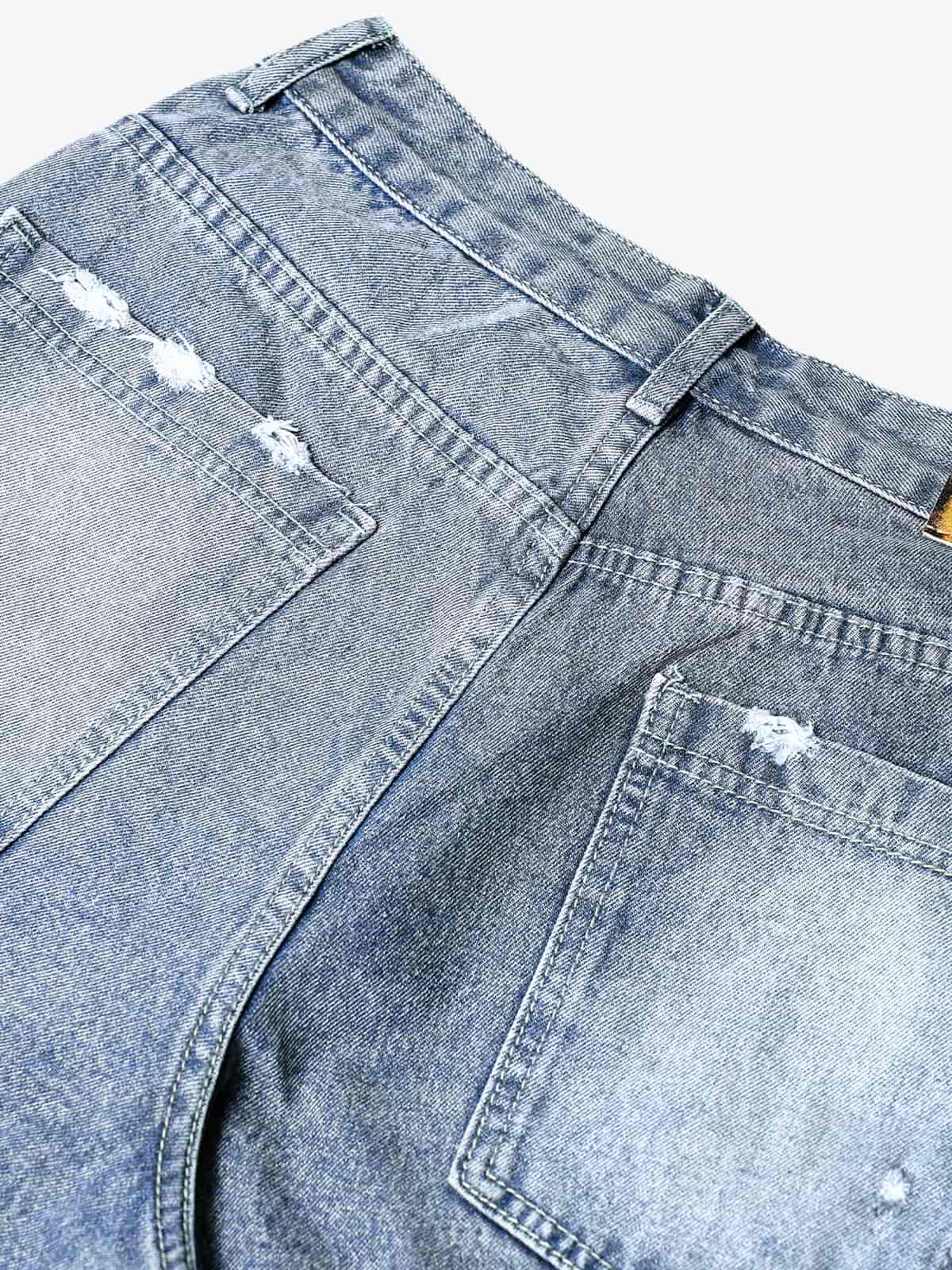 Thesupermade High Street Washed Distressed Denim Shorts - 2100 