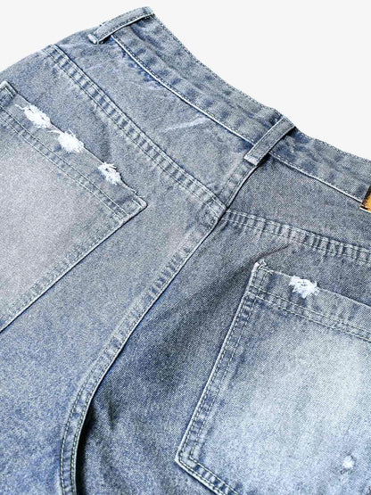 Thesupermade High Street Washed Distressed Denim Shorts - 2100 