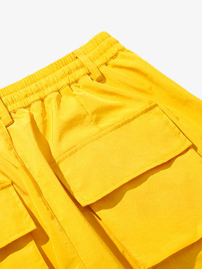 Vintage Drawstring Draped Embroidered Wide Leg Pants 