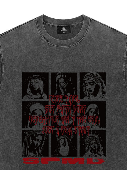 Original Saint Slogan Graphic T-Shirt 