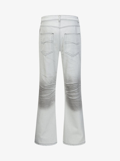 Stylish Silver Gradient Flare Jeans for Women - Perfect for Trendy Outfits 