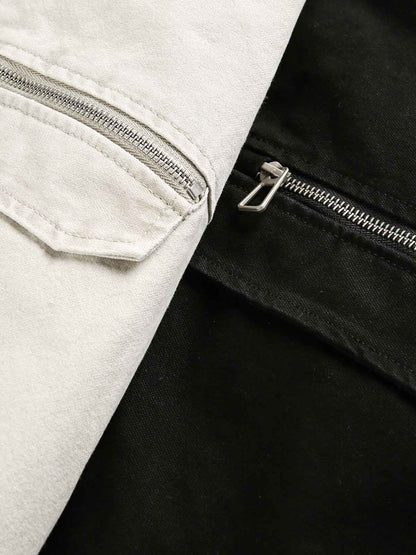 Ruched Sleeve Stand Collar Zip Jacket