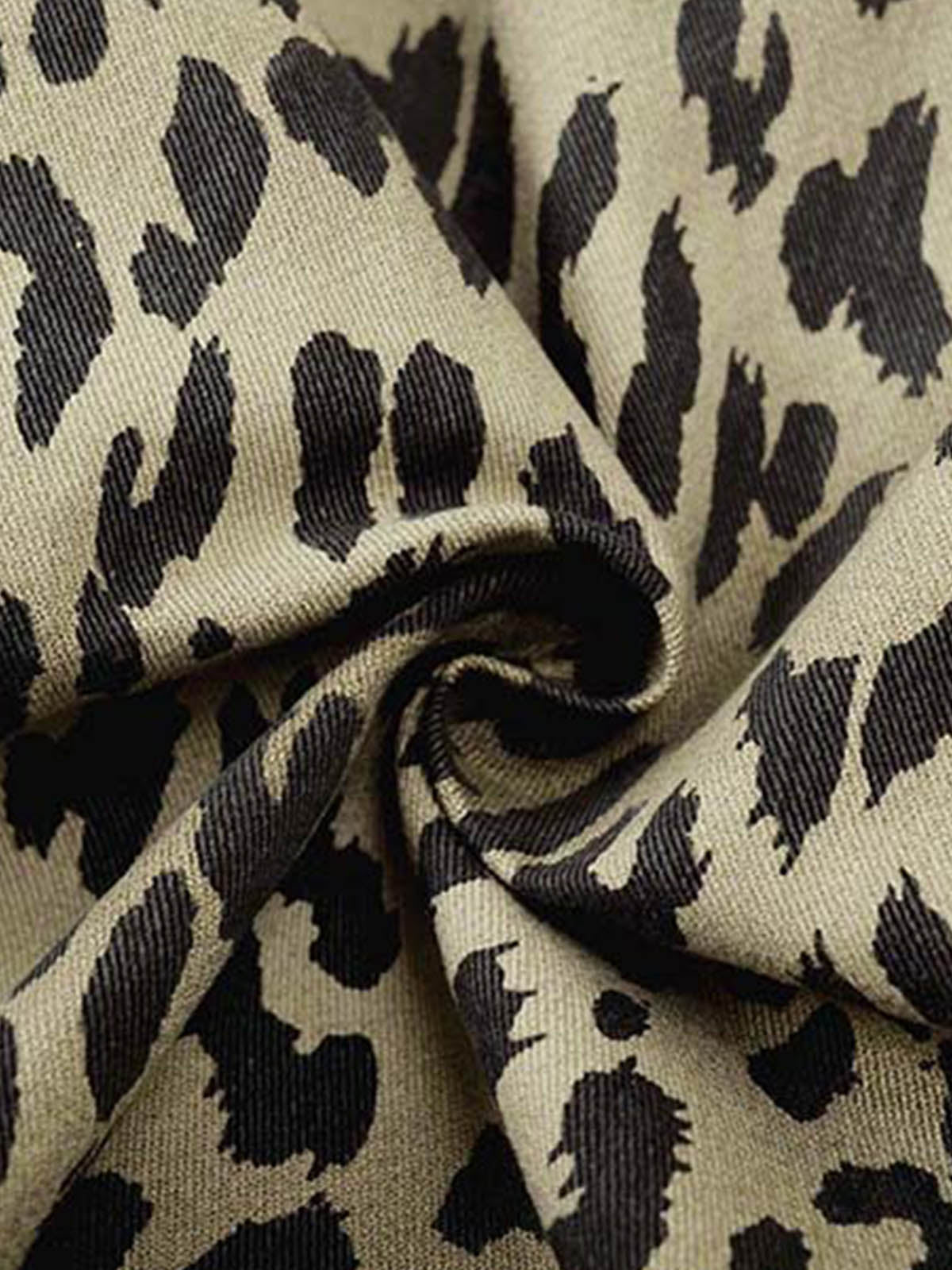 Cotton Leopard Print Bermuda Shorts for Men 