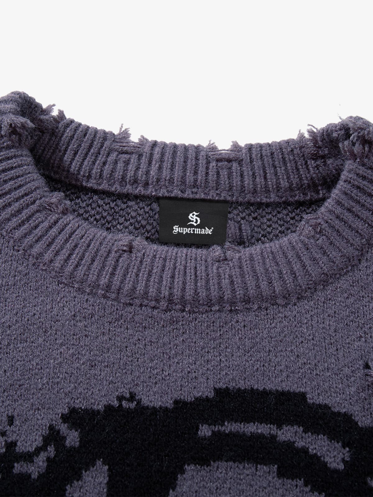 Skull Pattern Knit Sweater - Trendy and Cozy for Casual Wear 