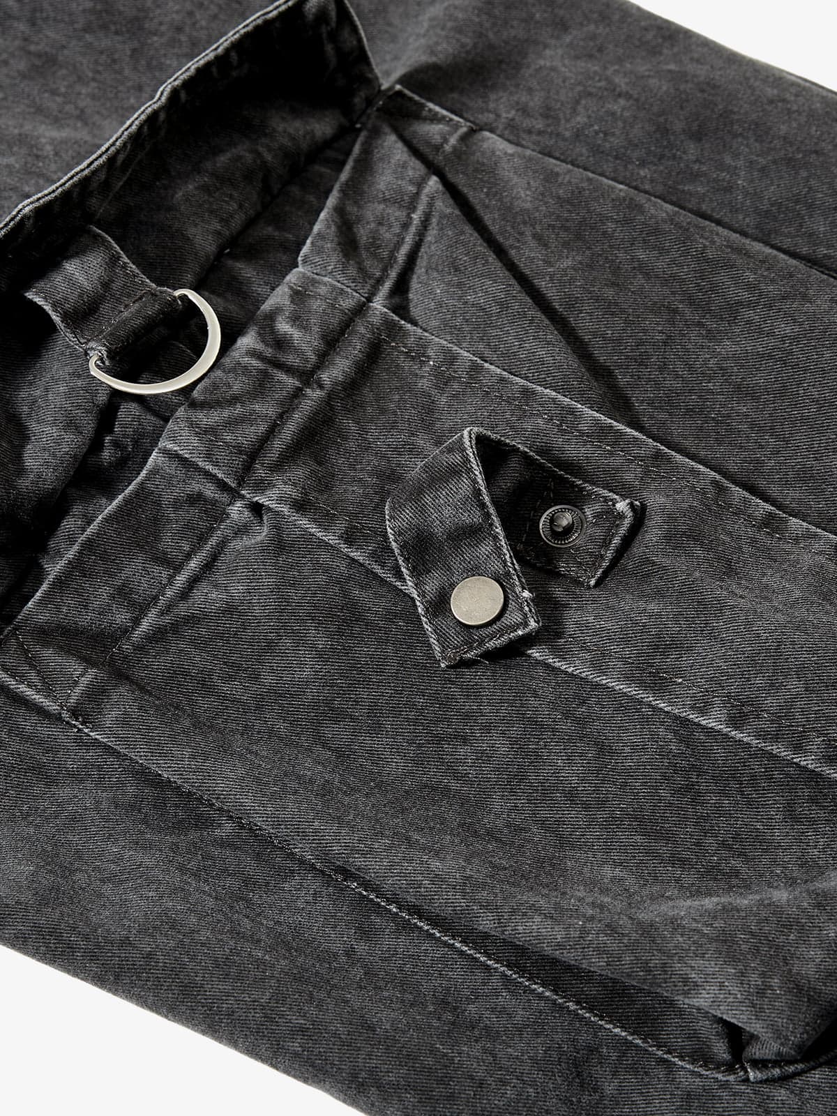 Cotton Twill Cargo Pants for Men Wide Leg Streetwear Style with Multiple Pockets and Drawstring Hem?