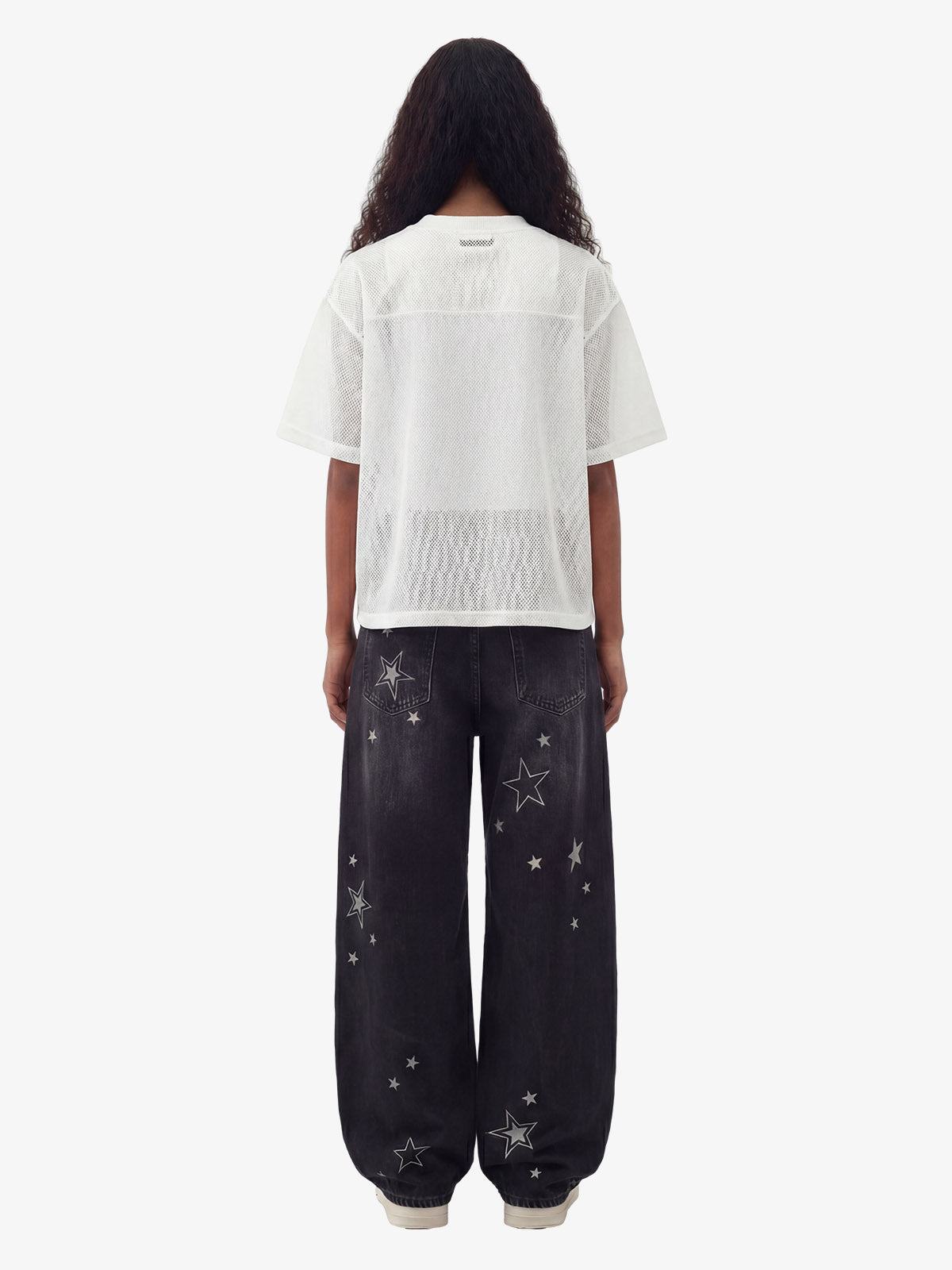 Flame Gothic Logo Mesh Jersey T-Shirt