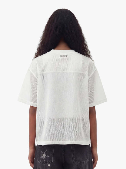 Flame Gothic Logo Mesh Jersey T-Shirt