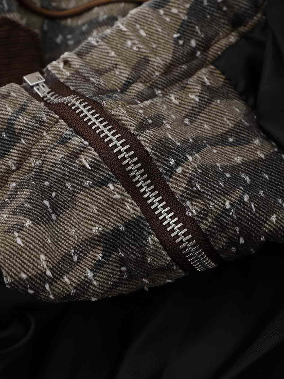 Camouflage Print Stand Collar Cropped Jacket