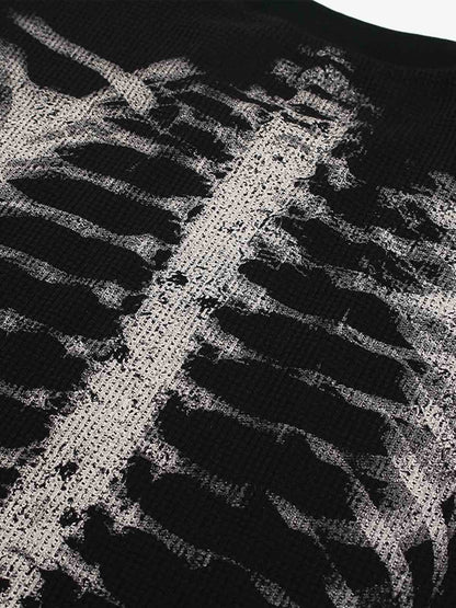 Thesupermade Skeleton Print Long-sleeved T-shirt 