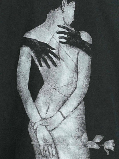 Cotton Blend Art Print Jacket with Japanese Text and Graphic Design for Streetwear Fashion 