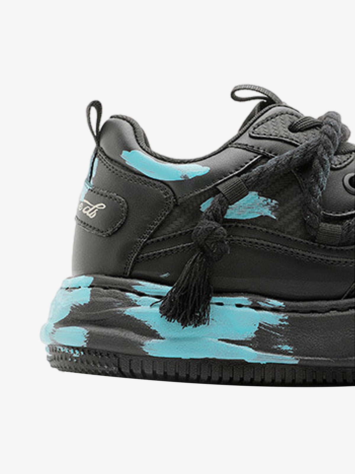 Trendy High-Top Sneakers with Unique Splash Design for Casual Wear 