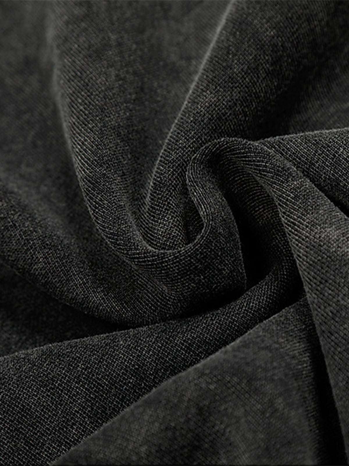 Distressed Washed Embroidered Zip-Up Hooded Jacket