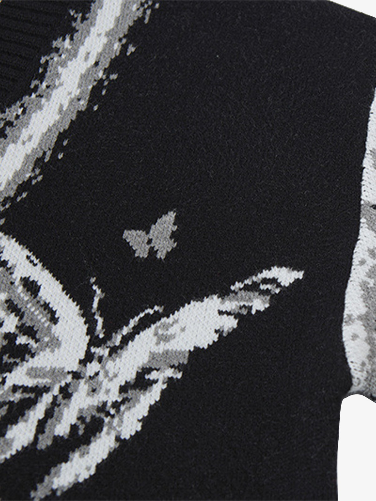 Retro Butterfly Gradient Knit Cardigan Sweater 