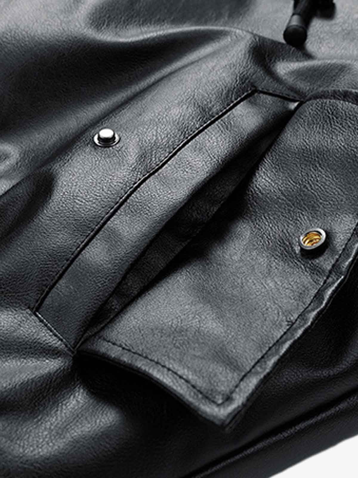 Stylish Velvet Bomber Jacket with Leather Collar for Men 