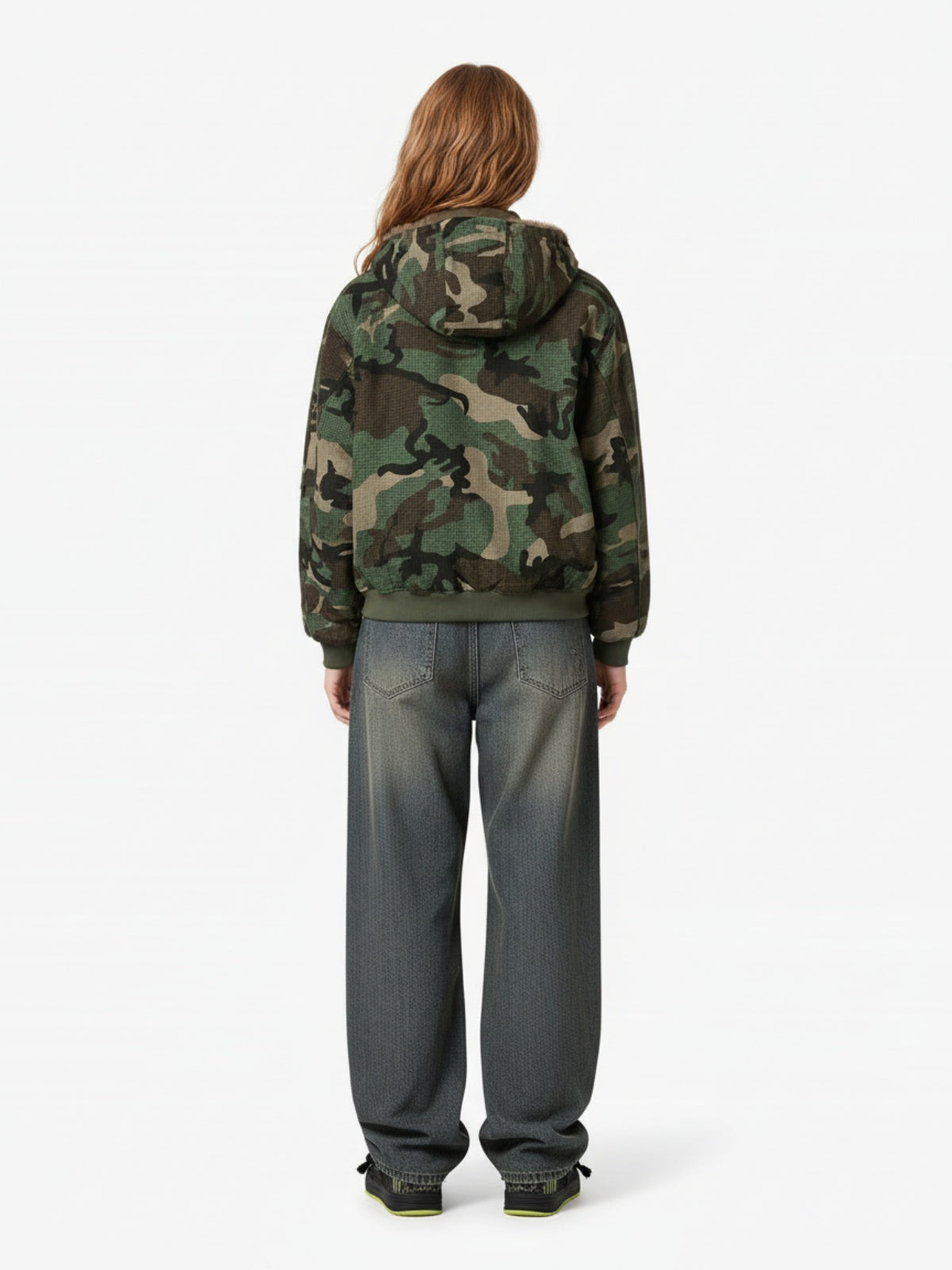 Washed Dirty-Dye Straight Jeans - 2352