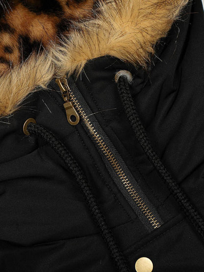 Winter Essential Puffer Jacket with Detachable Fur Hood - Perfect for Cold Weather 
